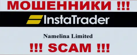Юр лицо конторы ИнстаТрейдер - Namelina Limited, информация взята с официального ресурса