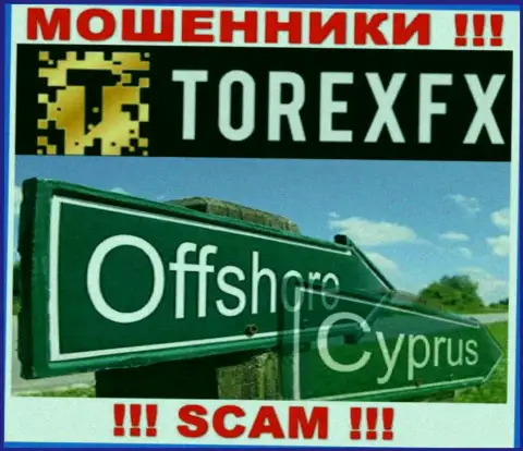 Юридическое место регистрации TorexFX на территории - Кипр
