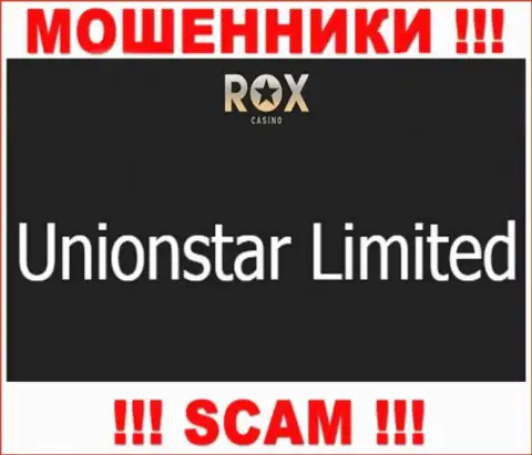 Вот кто руководит брендом RoxCasino это Unionstar Limited