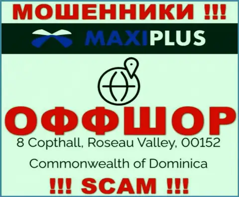 Невозможно забрать обратно депозиты у Maxi Plus - они осели в оффшорной зоне по адресу: 8 Coptholl, Roseau Valley 00152 Commonwealth of Dominica