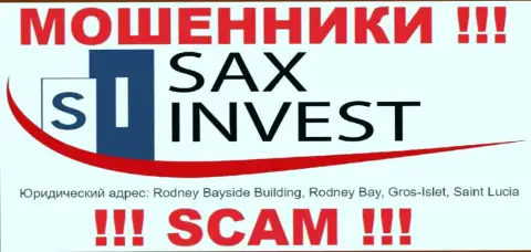 Финансовые активы из конторы SaxInvest забрать назад не получится, потому что расположены они в оффшорной зоне - Здание Родни Бэйсайд, Родни Бэй, Грос-Айлет, Сент-Люсия