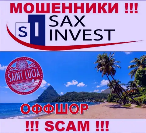 Поскольку Сакс Инвест Лтд базируются на территории Сент Люсия, присвоенные финансовые средства от них не забрать