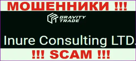 Юридическим лицом, владеющим internet-мошенниками Gravity-Trade Com, является Inure Consulting LTD
