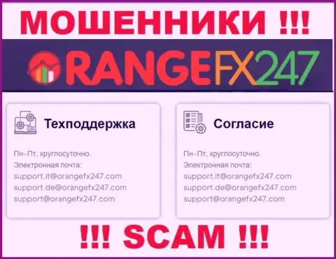 Не пишите письмо на e-mail мошенников OrangeFX 247, предоставленный у них на веб-сайте в разделе контактной инфы - это довольно-таки рискованно