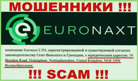 Адрес регистрации конторы Евро Накст на ее интернет-ресурсе ложный - это СТОПРОЦЕНТНО МАХИНАТОРЫ !!!
