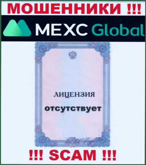 У махинаторов MEXC на информационном портале не приведен номер лицензии компании !!! Будьте очень внимательны