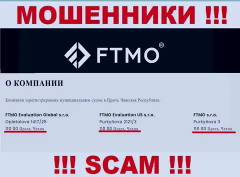 FTMO это обычный разводняк, официальный адрес компании - липовый