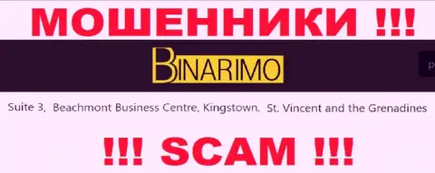 Binarimo - это интернет-шулера !!! Скрылись в офшоре по адресу Suite 3, ​Beachmont Business Centre, Kingstown, St. Vincent and the Grenadines и отжимают денежные активы реальных клиентов
