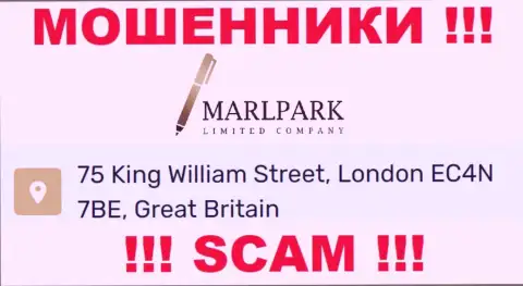 Юридический адрес регистрации MarlparkLtd, указанный на их интернет-сервисе - липовый, будьте внимательны !!!