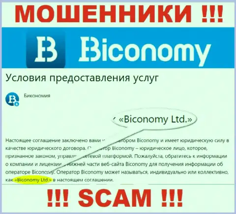 Юридическое лицо, управляющее мошенниками Biconomy - это Бикономи Лтд