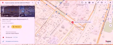 Проданный одним из работников 770 Капитал адрес месторасположения жульнической Форекс брокерской организации на Yandex Maps